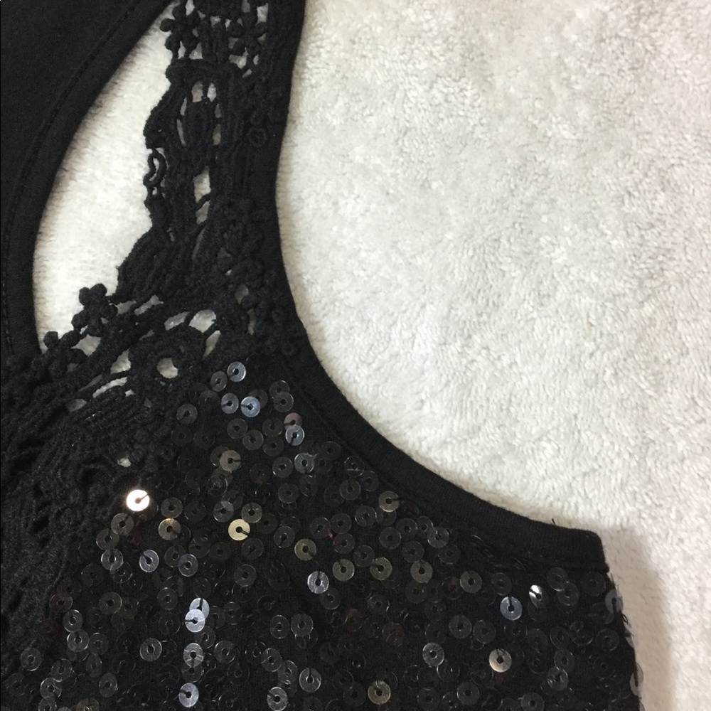 Express black sequin top - Picture 3 of 5